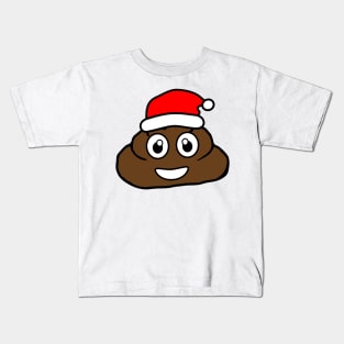 christmas poo emoji Kids T-Shirt